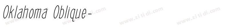Oklahoma Oblique字体转换